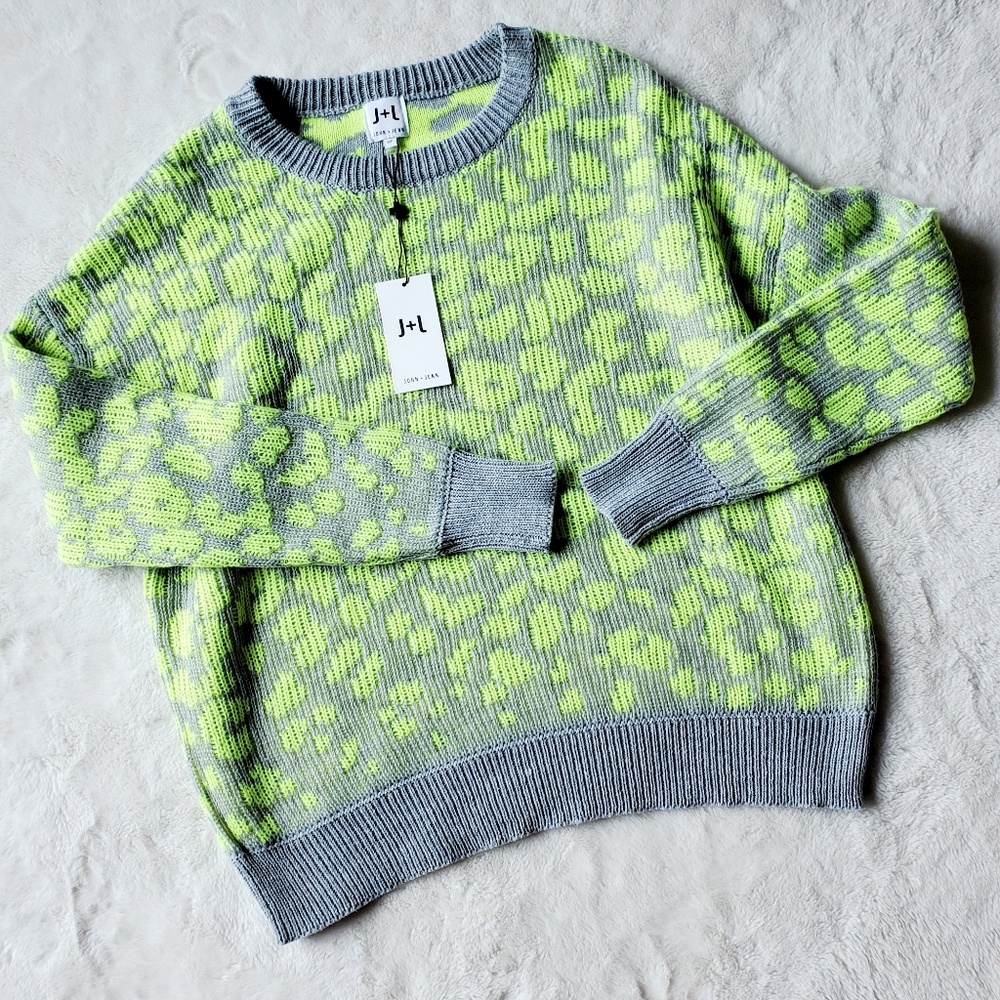 JOHN+JENN 🖤 Highlighter Leopard Sweater